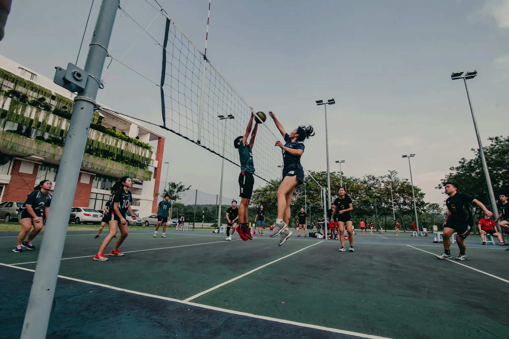 Filede smaç yapan kadın voleybolcu